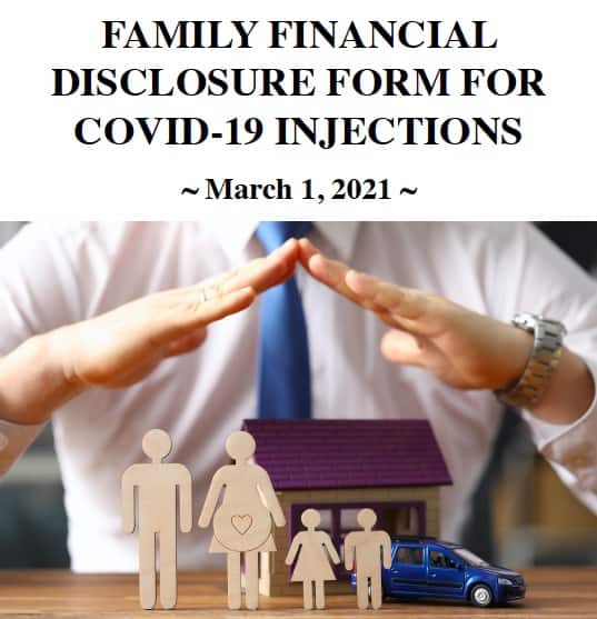 Family Disclosure form for Covid 19 Vaccine