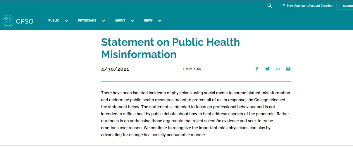 CPSO Public Health Statement 1